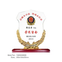忠诚永不改警魂永传承民警从警周年光荣退休纪念牌丰收麦穗奖牌